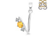 Citrine & White Topaz Alphabet V Pendant CIT-RDA-74.