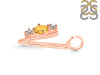 Citrine & White Topaz Alphabet V Pendant CIT-RDA-74.