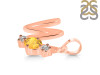 Citrine & White Topaz Alphabet W Pendant CIT-RDA-75.