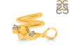 Citrine & White Topaz Alphabet W Pendant CIT-RDA-75.