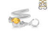 Citrine & White Topaz Alphabet W Pendant CIT-RDA-75.