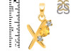 Citrine & White Topaz Alphabet X Pendant CIT-RDA-76.