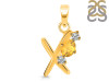 Citrine & White Topaz Alphabet X Pendant CIT-RDA-76.