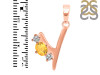 Citrine & White Topaz Alphabet Y Pendant CIT-RDA-77.