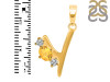 Citrine & White Topaz Alphabet Y Pendant CIT-RDA-77.