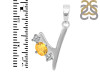 Citrine & White Topaz Alphabet Y Pendant CIT-RDA-77.