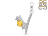 Citrine & White Topaz Alphabet Y Pendant CIT-RDA-77.