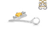 Citrine & White Topaz Alphabet Y Pendant CIT-RDA-77.