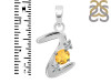 Citrine & White Topaz Alphabet Z Pendant CIT-RDA-78.
