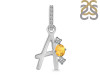 Citrine & White Topaz Alphabet A Pendant CIT-RDA-79.