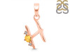 Citrine & White Topaz Alphabet H Pendant CIT-RDA-8.