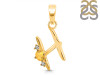 Citrine & White Topaz Alphabet H Pendant CIT-RDA-8.