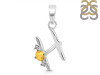 Citrine & White Topaz Alphabet H Pendant CIT-RDA-8.