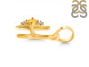 Citrine & White Topaz Alphabet H Pendant CIT-RDA-8.