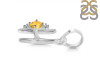 Citrine & White Topaz Alphabet H Pendant CIT-RDA-8.