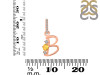 Citrine & White Topaz Alphabet B Pendant CIT-RDA-80.