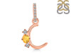 Citrine & White Topaz Alphabet C Pendant CIT-RDA-81.