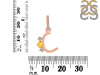 Citrine & White Topaz Alphabet C Pendant CIT-RDA-81.