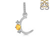 Citrine & White Topaz Alphabet C Pendant CIT-RDA-81.