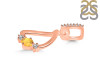 Citrine & White Topaz Alphabet D Pendant CIT-RDA-82.