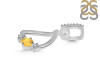 Citrine & White Topaz Alphabet D Pendant CIT-RDA-82.