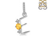 Citrine & White Topaz Alphabet E Pendant CIT-RDA-83.