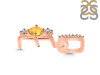Citrine & White Topaz Alphabet E Pendant CIT-RDA-83.