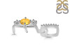 Citrine & White Topaz Alphabet E Pendant CIT-RDA-83.