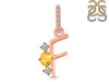 Citrine & White Topaz Alphabet F Pendant CIT-RDA-84.
