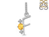 Citrine & White Topaz Alphabet F Pendant CIT-RDA-84.