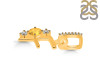 Citrine & White Topaz Alphabet F Pendant CIT-RDA-84.