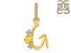 Citrine & White Topaz Alphabet G Pendant CIT-RDA-85.