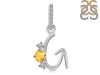 Citrine & White Topaz Alphabet G Pendant CIT-RDA-85.