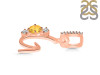 Citrine & White Topaz Alphabet G Pendant CIT-RDA-85.