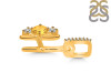 Citrine & White Topaz Alphabet H Pendant CIT-RDA-86.