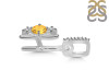 Citrine & White Topaz Alphabet H Pendant CIT-RDA-86.