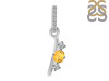 Citrine & White Topaz Alphabet I Pendant CIT-RDA-87.