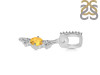 Citrine & White Topaz Alphabet I Pendant CIT-RDA-87.