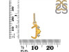 Citrine & White Topaz Alphabet J Pendant CIT-RDA-88.