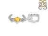 Citrine & White Topaz Alphabet J Pendant CIT-RDA-88.