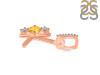 Citrine & White Topaz Alphabet K Pendant CIT-RDA-89.