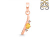 Citrine & White Topaz Alphabet I Pendant CIT-RDA-9.