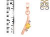 Citrine & White Topaz Alphabet I Pendant CIT-RDA-9.