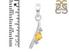 Citrine & White Topaz Alphabet I Pendant CIT-RDA-9.