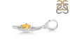 Citrine & White Topaz Alphabet I Pendant CIT-RDA-9.
