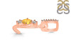 Citrine & White Topaz Alphabet L Pendant CIT-RDA-90.