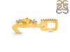 Citrine & White Topaz Alphabet L Pendant CIT-RDA-90.