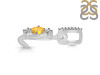 Citrine & White Topaz Alphabet L Pendant CIT-RDA-90.