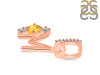 Citrine & White Topaz Alphabet M Pendant CIT-RDA-91.