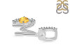 Citrine & White Topaz Alphabet M Pendant CIT-RDA-91.